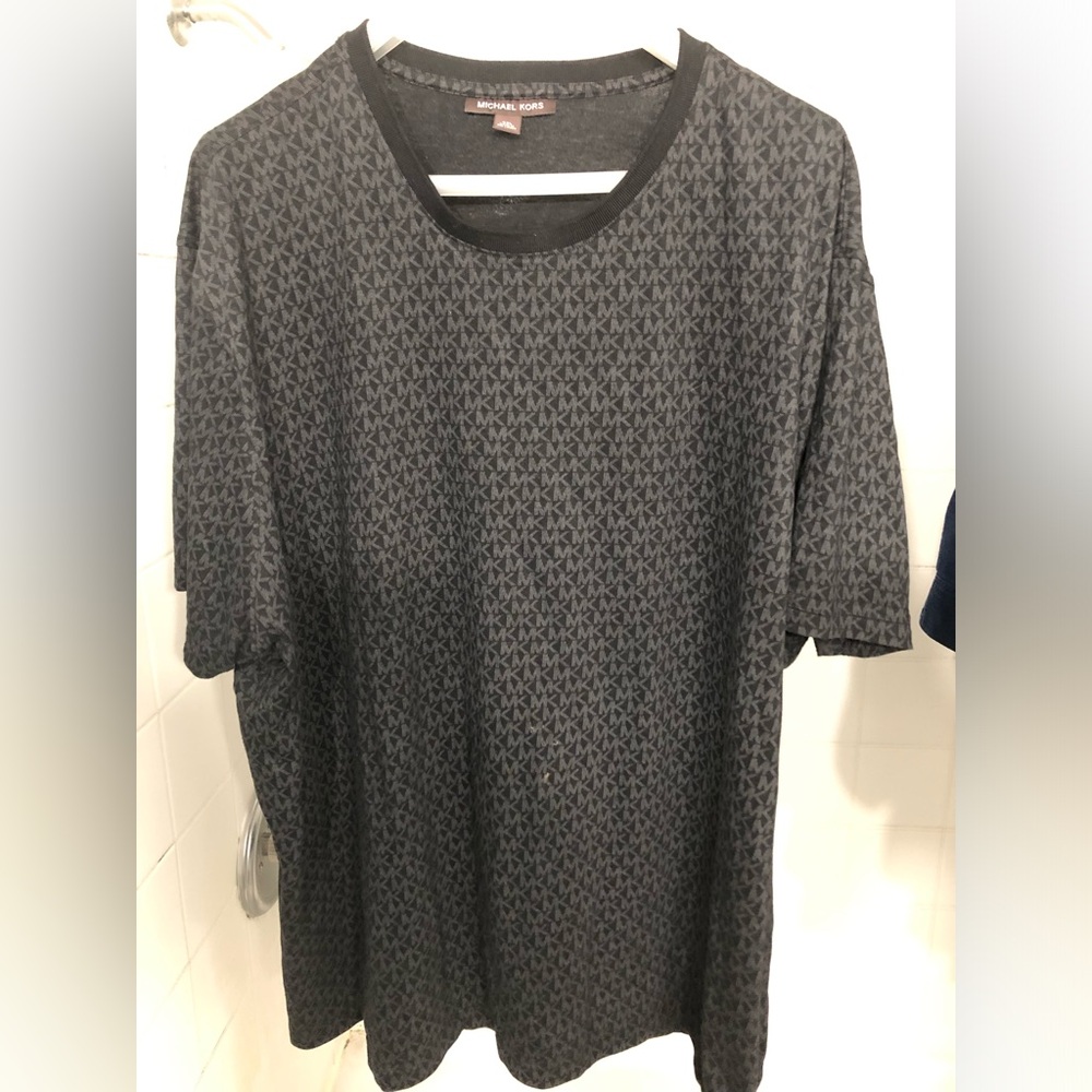 Michael Kors  chic luxe MK all over print t shirt rare size 4XL